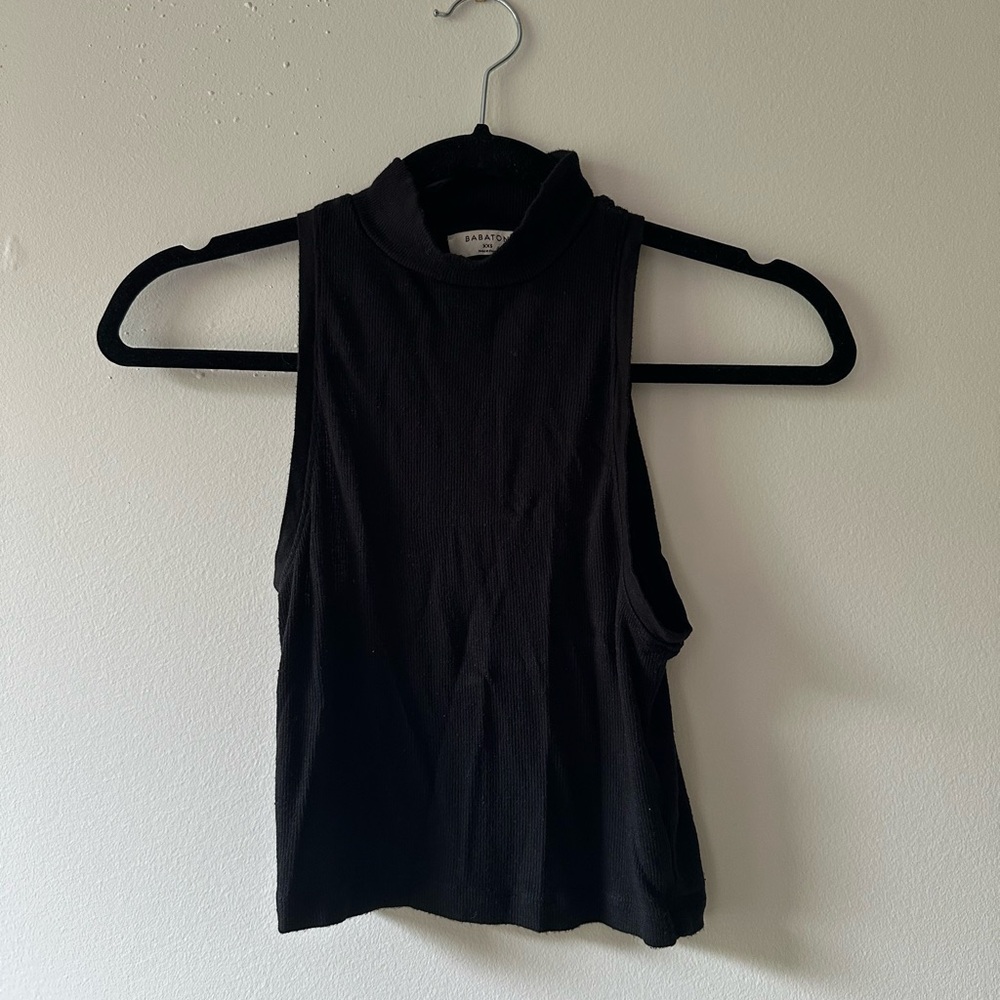 Babaton Mock Neck Crop Top
